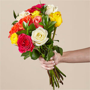 Mixed Roses Bouquet, No Vase