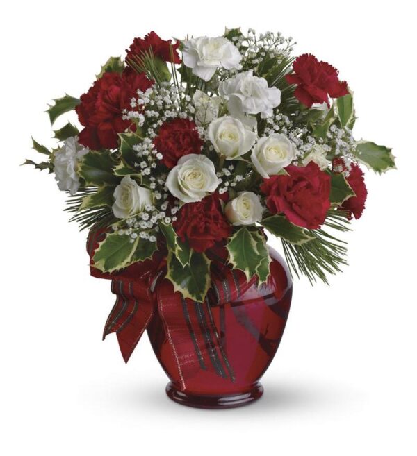 Teleflora Holiday Splendor Flower Arangement - As Shown