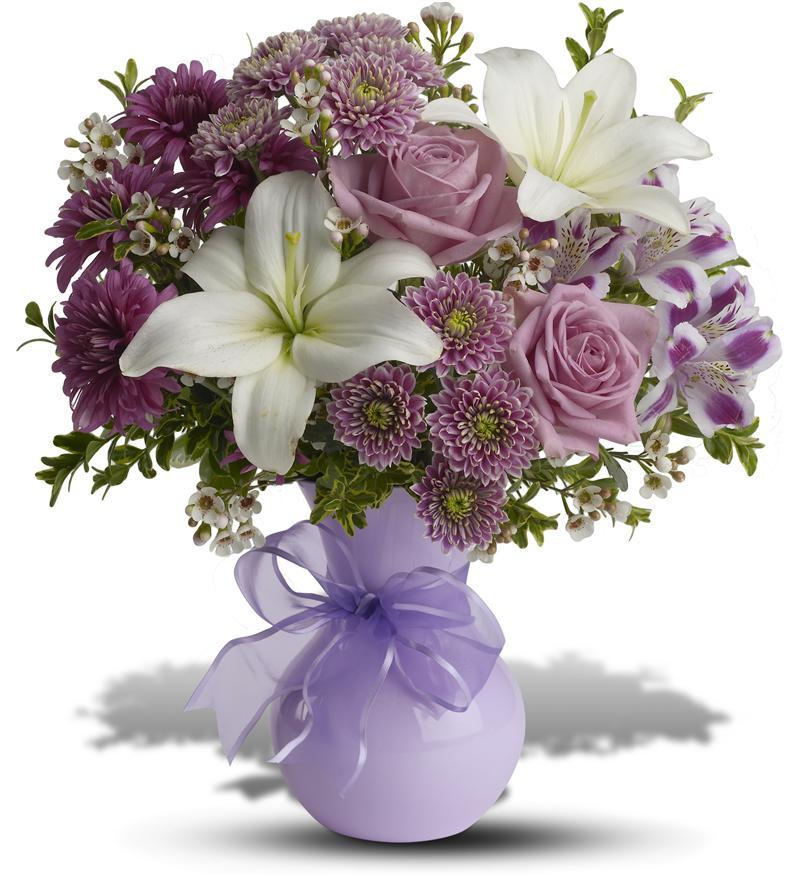Teleflora Precious In Purple Bouquet Flower Arangement - As Shown