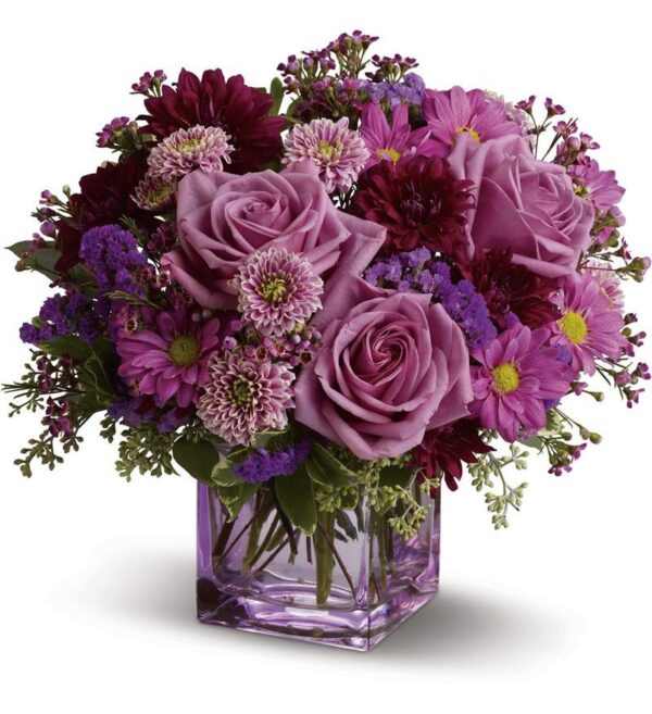 Teleflora Rosy Day Bouquet Flower Arangement - As Shown