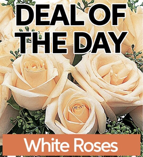 Teleflora White Roses Flower Arangement