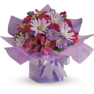 Teleflora's Lovely Lavender Present - As Shown