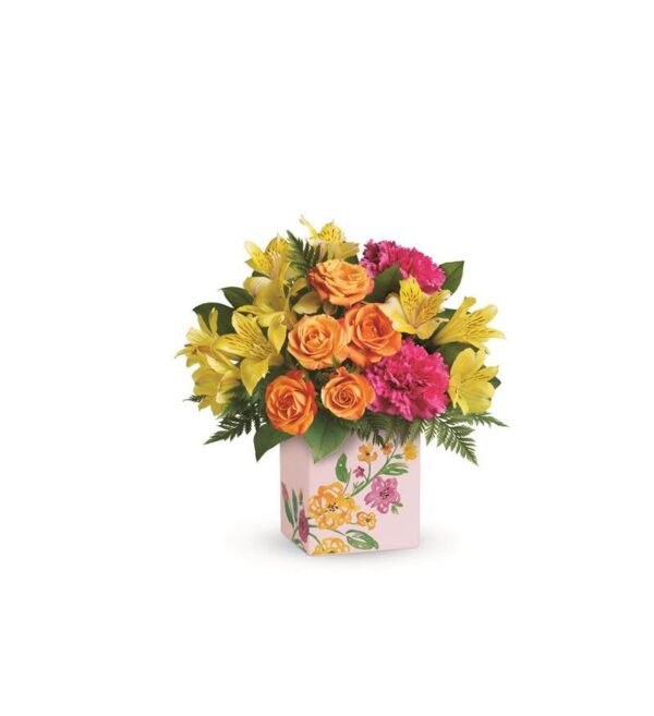 Teleflora's Painted Blossoms Bouquet - As Shown
